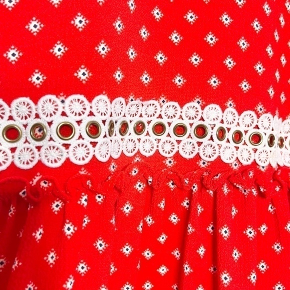 MISA Los Angeles Red Larsen Bohemian Off Shoulder Dress US XS - Picture 4 of 10